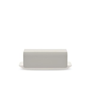 Mattina Alessi butter dish in porcelain with stainless steel lid